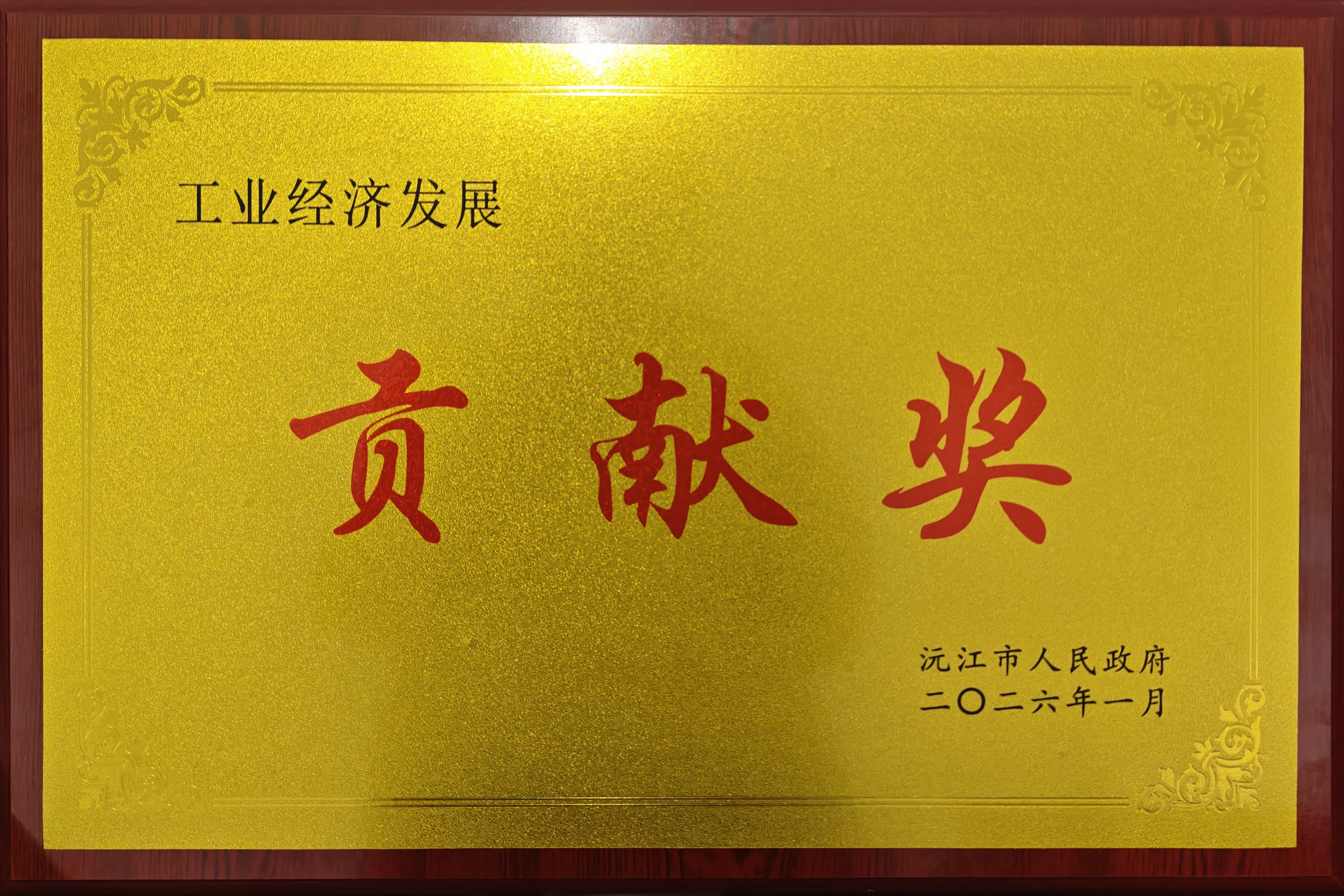 建材公司榮獲沅江市工業(yè)經(jīng)濟(jì)發(fā)展貢獻(xiàn)獎